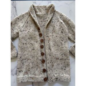 Kids oatmeal button up grandpa vintage knit unisex cardigan sweater academia